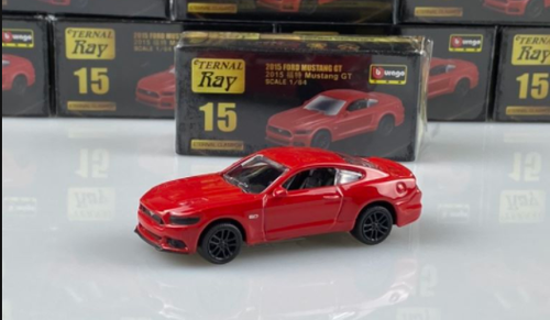 1/64 bburago 2015 Ford Mustang GT Red Diecast Car Model - LIVECARMODEL.com