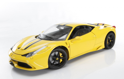 1/18 Hot Wheels Hotwheels Elite Ferrari 458 Speciale (Yellow