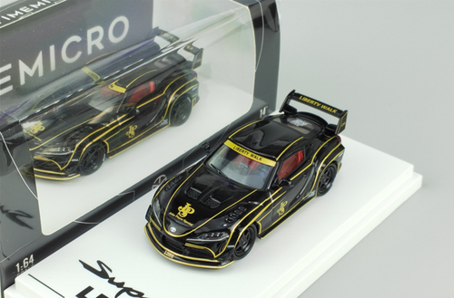 1/64 Time Micro Toyota Supra Liberty Walk LBWK (Black with