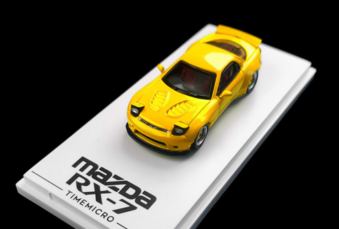 1/64 Time Micro Mazda RX-7 RX7 Rocket Bunny (Yellow) Car