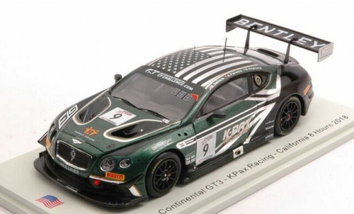 1/43 Bentley Continental GT3 No.9 California 8 Hours 2018 KPax