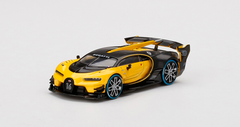 Bugatti Vision Gran Turismo Yellow and Carbon Black 1/64 Diecast Model Car by True Scale Miniatures