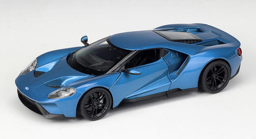 1/24 Welly FX Ford GT (Blue) Diecast Car Model - LIVECARMODEL.com