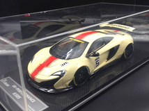 1/18 J’s Model Mclaren 650S LB Works (Beige with Red Stripes) with Carbon Fiber Base Resin Car Model Limited 15 Pieces