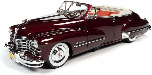1/18 Auto World 1947 Cadillac Series 62 Cabriolet (Burgundy