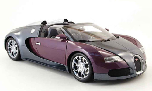 1/18 Minichamps 2009 Bugatti Veyron 16.4 (GRAY / LILA) Diecast Car