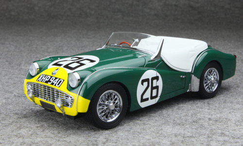 1/18 Kyosho Triumph 1959 TR3S LM No.26 (Green / Yellow) Diecast