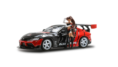 1/64 POPRACE GR Supra Advan Livery with Race Queen figure Diecast
