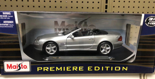 1/18 Mercedes-Benz SL-Class Convertible (Silver) Diecast Car Model