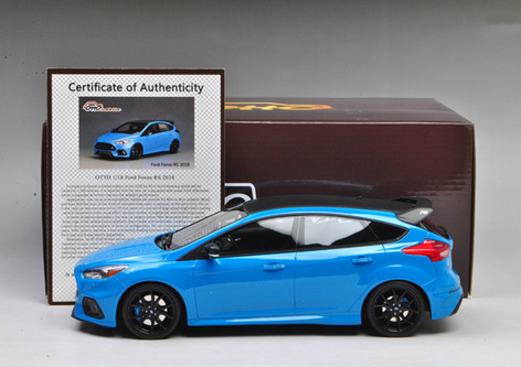 1/18 OTTO Ford Focus RS (Blue) Enclosed Resin Car Model Limited
