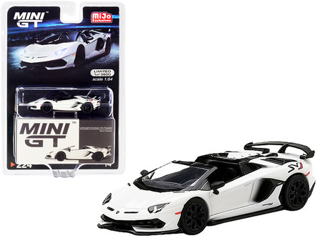 Lamborghini Aventador SVJ Roadster ミニカー Lamborghini Aventador SVJ Roadster Bianco Canopus White Limited