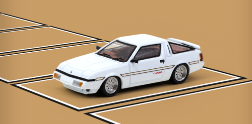 1/64 Tarmac Works Mitsubishi Starion White Metallic Diecast Car