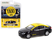 2013 Chevrolet Cruze Black with Yellow Top "Taxi" Santiago (Chile) "Hobby Exclusive" 1/64 Diecast Model Car by Greenlight