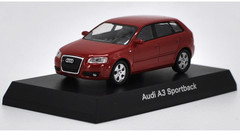 1/64 Kyosho Audi A3 Sportback (Red) Diecast Car Model