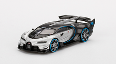 Bugatti Vision Gran Turismo Silver Metallic and Carbon Limited Edition to 9600 pieces Worldwide 1/64 Diecast Model Car by True Scale Miniatures