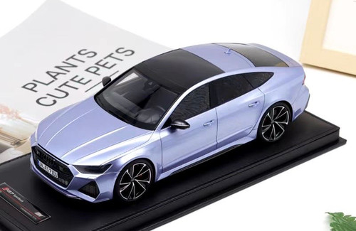 1/18 Motorhelix 2020 Audi RS7 C8 Sportback (Silver Blue) Resin