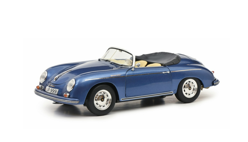 1/18 Schuco Porsche 356 Speedster (Blue Metallic) Diecast Car