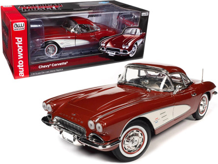 1/18 Auto World 1961 Chevrolet Corvette C1 Honduras (Maroon