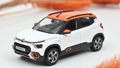 1/43 Norev 2021 Citroen C3 (White with Orange Roof) Diecast Car Model