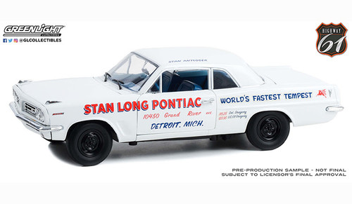 1/18 Highway 61 1963 Pontiac Tempest - Stan Long Pontiac, Detroit