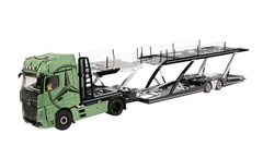 1/18 NZG Mercedes-Benz Actros GigaSpace 4x2 (Olive Green) with Lohr Car Transporter Diecast Car Model