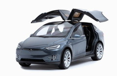 1/18 Official Dealer Edition Tesla Model X P100D (Grey) Full Open Diecast Car Model