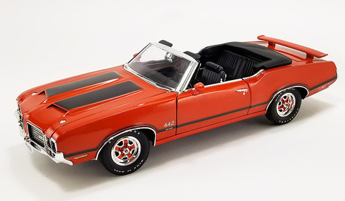 1/18 ACME 1972 Oldsmobile 442 W-30 Convertible (Flame Orange) Diecast Car  Model