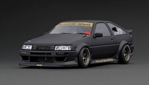 1/18 Ignition Model Toyota RWB AE86 Matte Black Resin Car Model