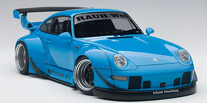 AUTOart 1/18 RWB993 マットブラック 1/18 AUTOart Porsche 911 RWB 993 (MATT BLACK/GOLD WHEELS