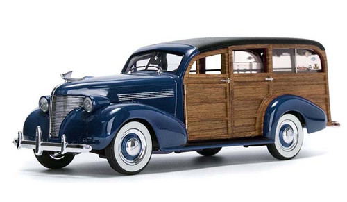 1/18 Sunstar 1939 Chevrolet Woody Surf Wagon (Regency Blue