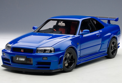 1/18 AUTOart NISSAN R34 GT-R GTR NISMO Z-TUNE (BAYSIDE BLUE) Diecast Car Model 1/18 AUTOart NISSAN R34 GT-R GTR NISMO Z-TUNE (BAYSIDE BLUE) Diecast Car Model
