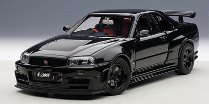 1 18 Autoart Nissan Nismo R34 Gt R Gtr Z Tune Black Diecast Car Model Livecarmodel Com