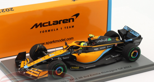 1/43 Spark 2022 McLaren MCL36 No.4 McLaren F1 Team 3rd