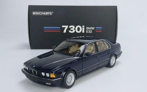 希少 1/18 BMW 730i ミニチャンプス(MINICHAMPS) E32 1/18 Minichamps 1986 BMW 730i (E32) (Dark Blue) Diecast Car