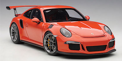 1/18 AUTOart Porsche GT3 RS 991 (Lava Orange with Dark Grey Wheels