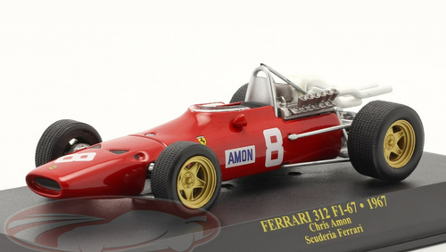 ミニカー Ferrari 312F1 #8 Chris Amon 1967 1/43 Altaya 1967 Chris Amon Ferrari 312 #8 Formula 1 Car Model