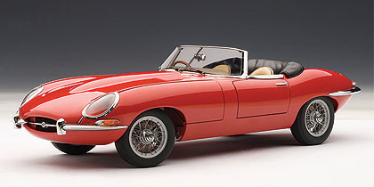 1/18 AUTOart JAGUAR E-TYPE ROADSTER SERIES I 3.8 (RED)(WITH METAL 