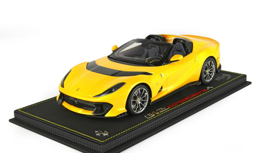 Ferrari 812 Competizione ミニカー 1/18 BBR 1/18 BBR Ferrari 812 Competizione A (Three-layer Yellow) Resin Car