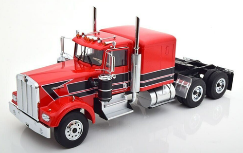 すずき 1/18 Road Kings 1989 Kenworth W900 (Red & Black) Diecast Car