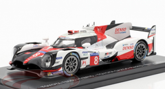 1/43 Spark 2017 Toyota TS050 Hybrid #8 8th 24h LeMans Toyota Gazoo Racing Sébastien Buemi, Anthony Davidson, Kazuki Nakajima Car Model