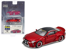 Lexus LC500 LB Works RHD (Right Hand Drive) Red Metallic with Carbon Top and Graphics Limited Edition to 1200 pieces 1/64 Diecast Model Car by Era Car