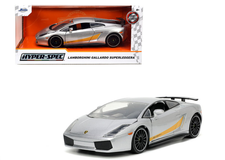 1/24 Jada Lamborghini Gallardo Superleggera (Silver with Yellow Livery) Diecast Car Model