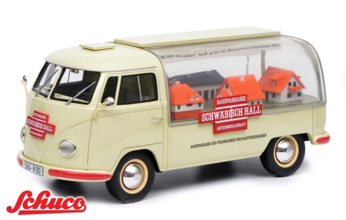 1/18 Schuco Volkswagen VW T1a bus Schwäbisch Hall (Beige White