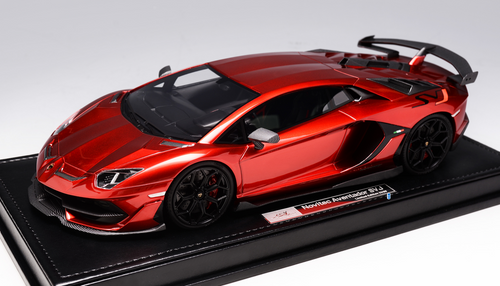 1/18 Ivy Lamborghini Novitec Aventador SVJ (Candy Red with Black