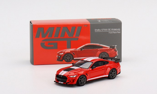Mini GT True Scale Miniatures Ford Mustang Shelby GT500 SE Widebody Ford  Race Red 1/64 Diecast Model Car MGT00389