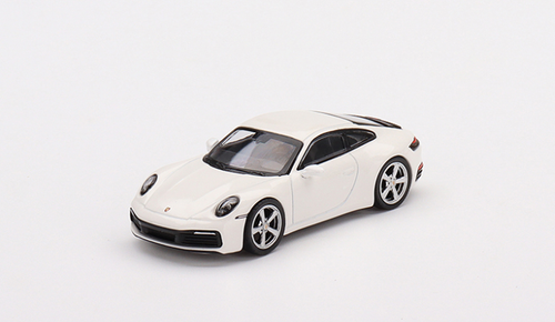 1/64 Mini GT Porsche 911 (992) Carrera S White Diecast Car Model