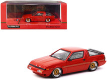 Mitsubishi Starion RHD (Right Hand Drive) Bright Red with Black Stripes "Road64" Series 1/64 Diecast Model Car by Tarmac Works