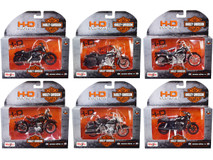 Harley-Davidson Motorcycles 6 piece Set Series 41 1/18 Diecast Models by Maisto