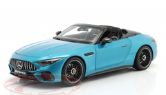 1/18 Dealer Edition 2022 Mercedes-Benz AMG SL63 4Matic+ Roadster (R232) (Hyperblau Blue) Diecast Car Model