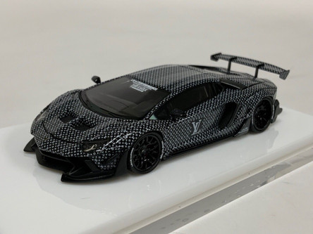 TPC Lamborghini Aventador LBWK Louis Vuitton Black + Figure Brick